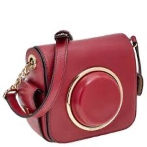 Michael kors Red Leather Scout Camera Crossbody Bag b
